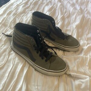 Olive green vans high tops 7.5
